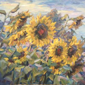 Kovalenko, I.M. - Evening. Sunflowers"