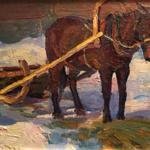 Ukrainian, Artist - "Horse & sleigh"