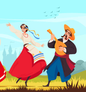 Colored folklore music composition two pairs of dancers in national costumes dancing together vector illustration SSUCv3H4sIAAAAAAACA01RTUsDQQz9KyHn1Sre9ialiIJQFLwUD+lMuh06O1nmY6uU/e9mtq309t7kJXl5c8ItJWewPaHzvqQcKTsJ2D42yNZliY48tg9TgylTLomTapUZytxpdebXIZtTfccW1yyDZ9SmslX67pJh7ymwlIRTc5W93qxMi6V3w91zzP9tX2zUAE7fDVLHwfzW1bo7smeanWy0dDhmjv3F1ugsyxlSsa5CHMWQ1/pTta37pK+vXaRh70x0I8fKLSejAJfiJbKFnfhDRdAXvQ2M9IMkV51CPgoM5GIC2YGlYFihCxDmQ8irOOXSc5qLLnSQpeO85wjjfBLcZn0PKw2atp5htf4EChY+OFgV68i39Ys6iT3VVPJPDQ2bS3rnWWlh9hTJaAhpMVxzl4N+4TRNf8nI/TjgAQAA