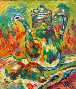 Untitled (Still Life with Pot and Fruit)