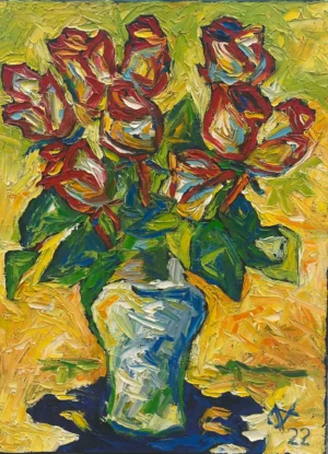 Untitled (Roses in Vase)