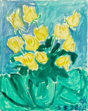 Untitled (Yellow Roses in Vase)