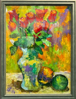 Untitled (Still Life with Red Roses and Fruit)